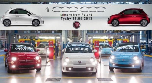 Unitatea Fiat 500 cu numarul 1.000.000 a iesit de pe linia de productie a fabricii Tychy